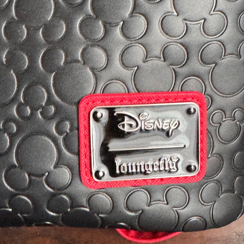 Loungefly Black and Red Embossed Backpack - Picture 3 of 5